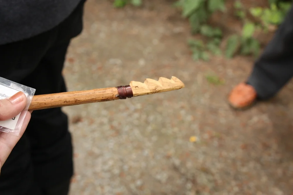  Model of a spear with Douglas Fir handle. 