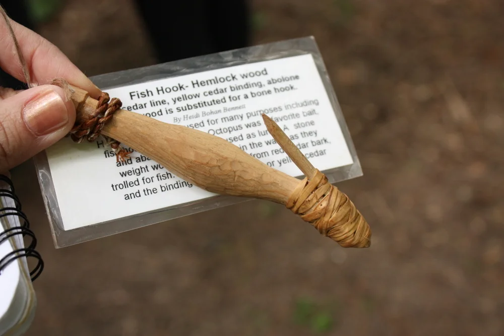 Hemlock wood fish hook. 