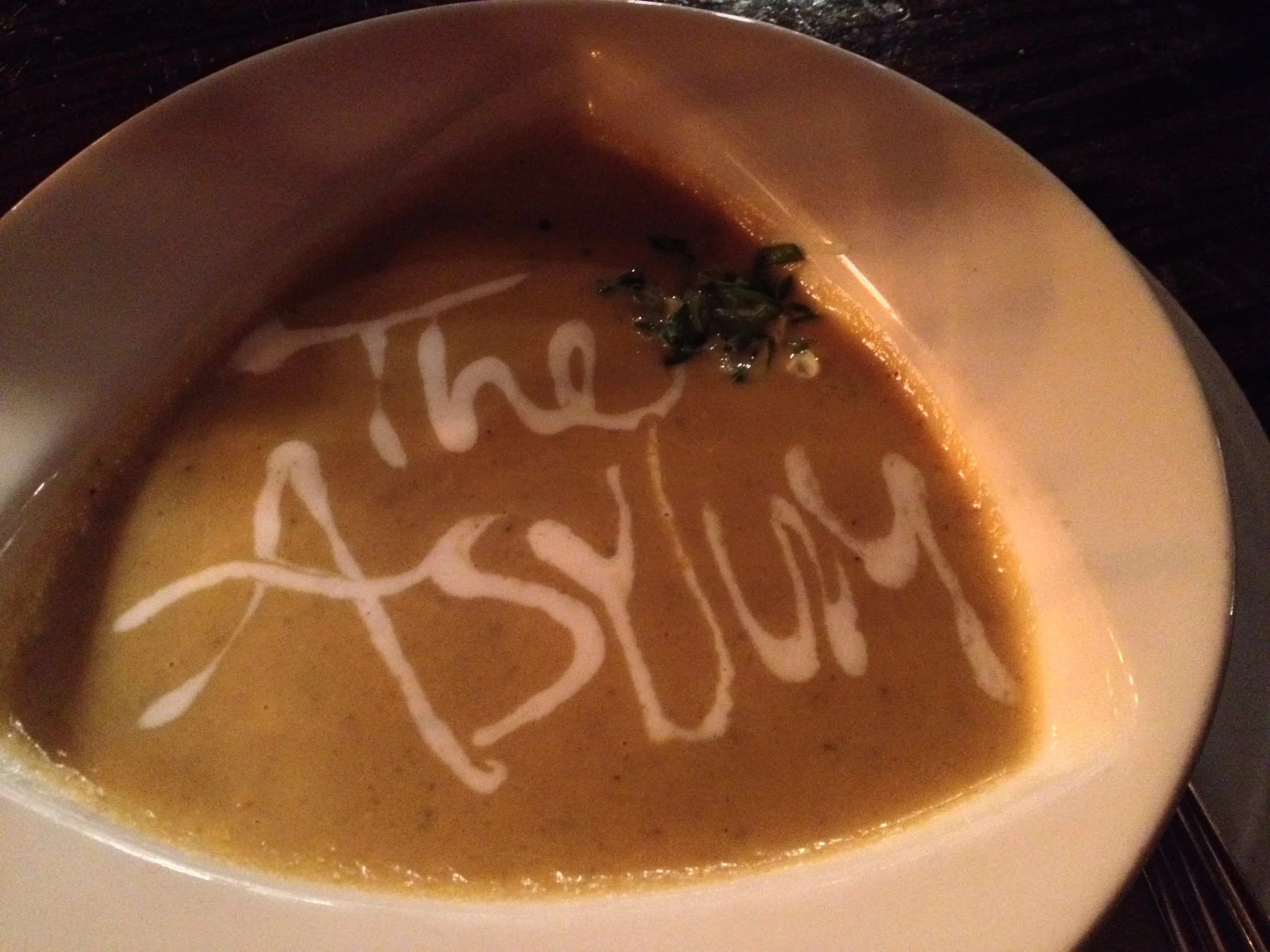  The Asylum is the restaurant in the Grand Hotel in Jerome. The hotel is a former hospital, and focused a lot on the idea that it is haunted. Despite the somewhat hokey elements of the hotel and the questionable decision to brand this soup in this ma