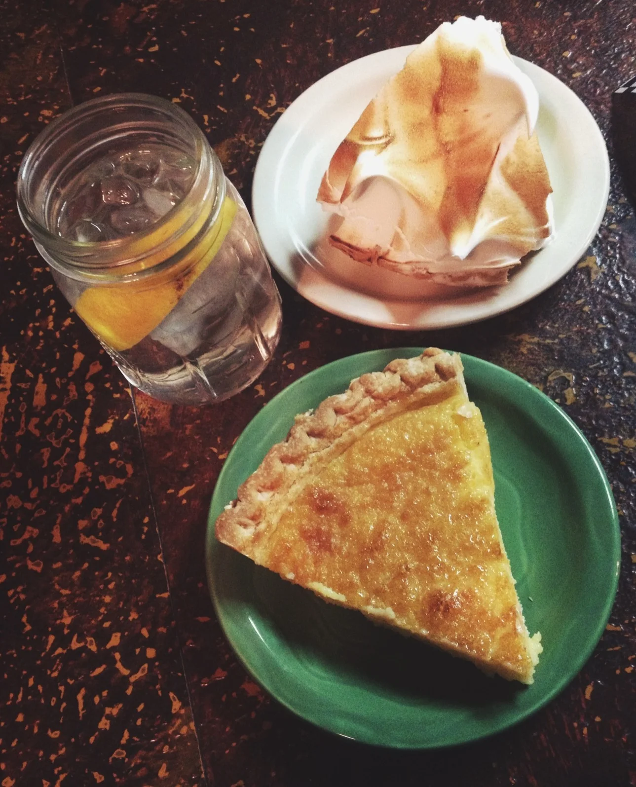  Stop at Rock Springs Cafe on way home for their famous pie. Not entirely sure the reputation is fully deserved, but I was happy to learn about Tennessee lemon pie, which is sort of like a lemon bar as pie. 