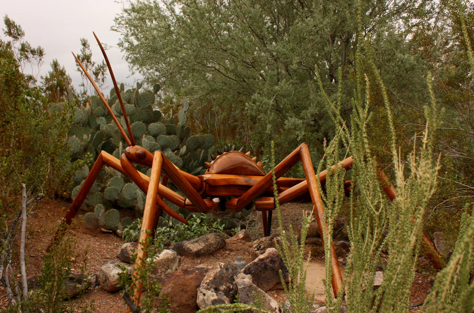  Assassin bug sculpture by David Rogers 