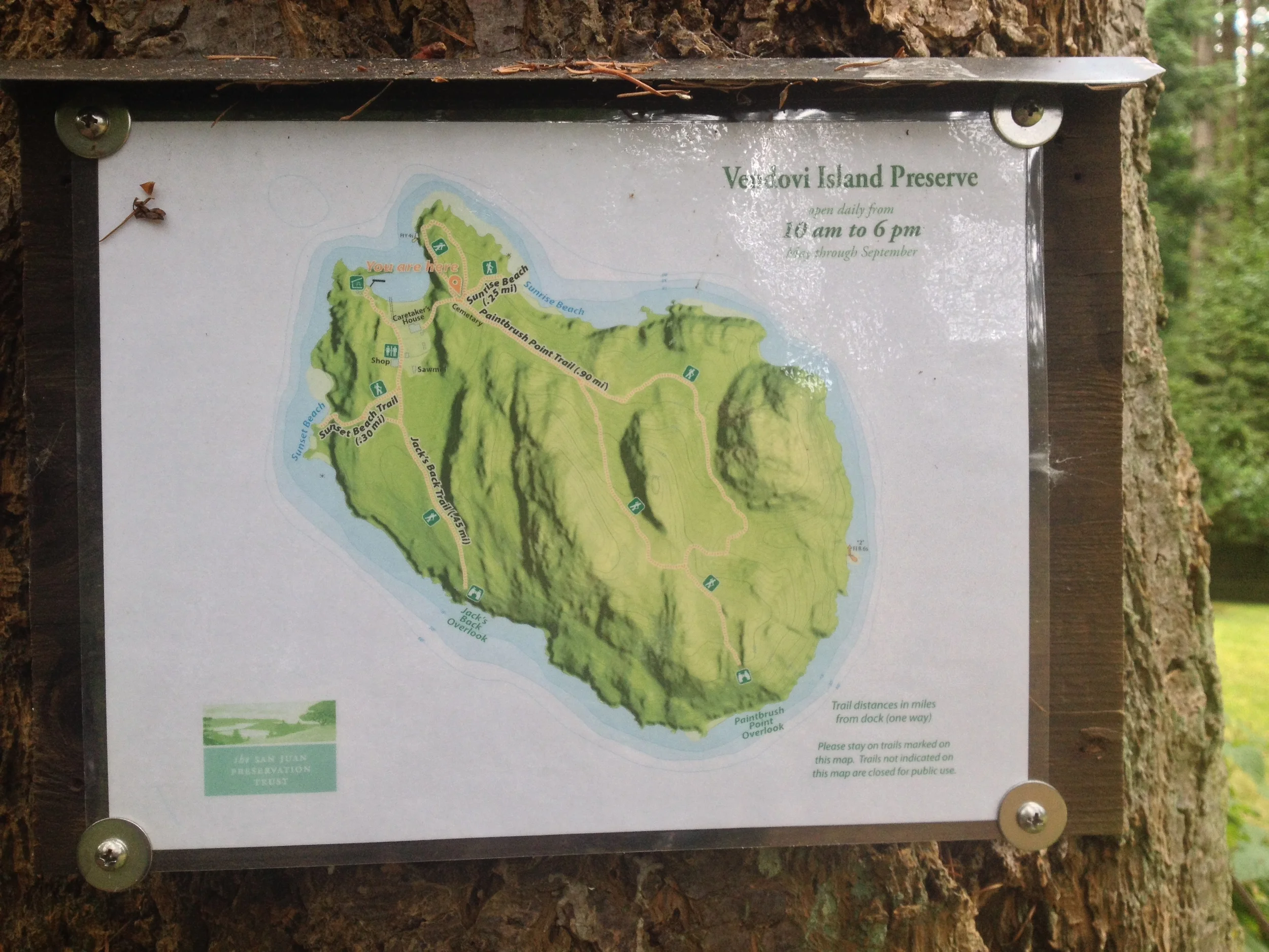  Once past the house and the small cemetery, there are a few miles of trails to explore. 