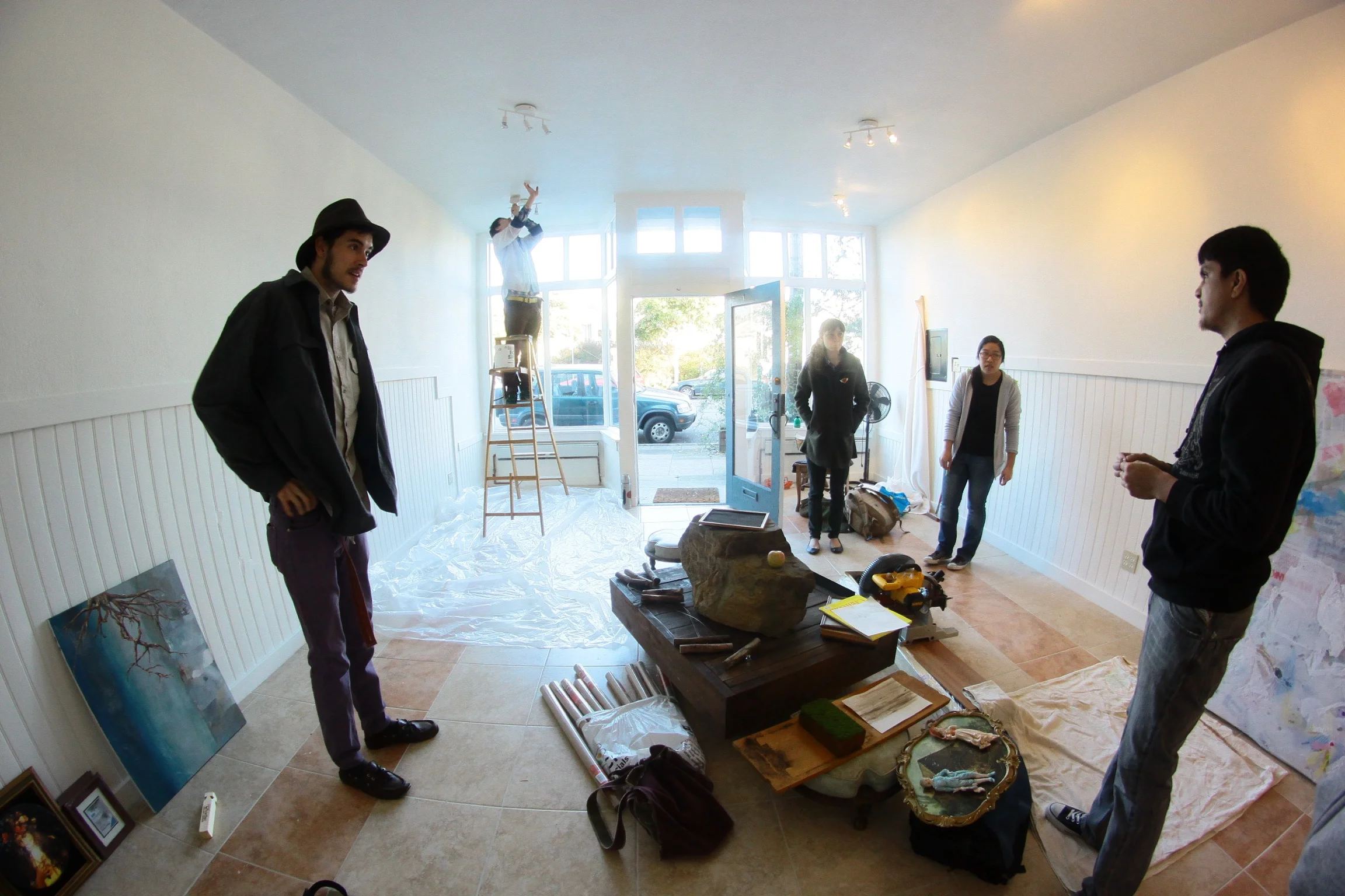 The first show begins, January 2011. photo by Sam Gerhard.