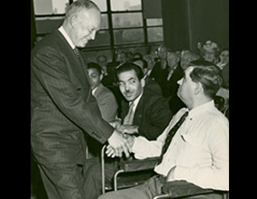   President Eisenhower visits ICD in 1948  