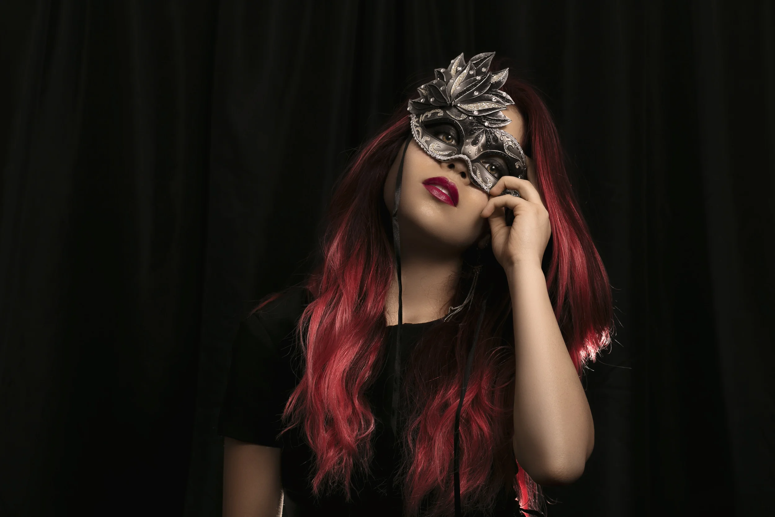 Adriana's Portrait "A Girl's Masquerade" Dark Cherry Hair Color