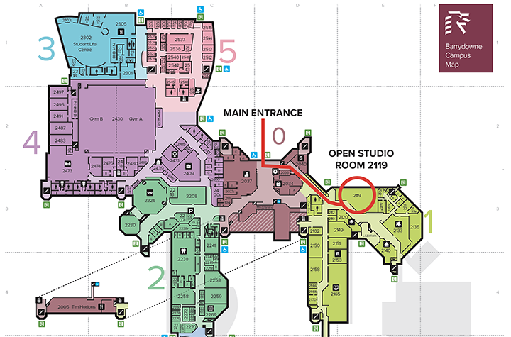 Open Studio room number is 2119