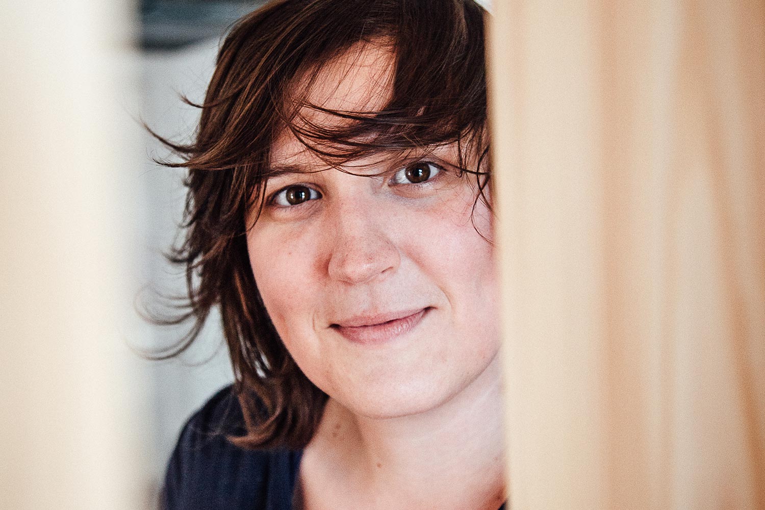 Sarah Lanckman lacht ons toe