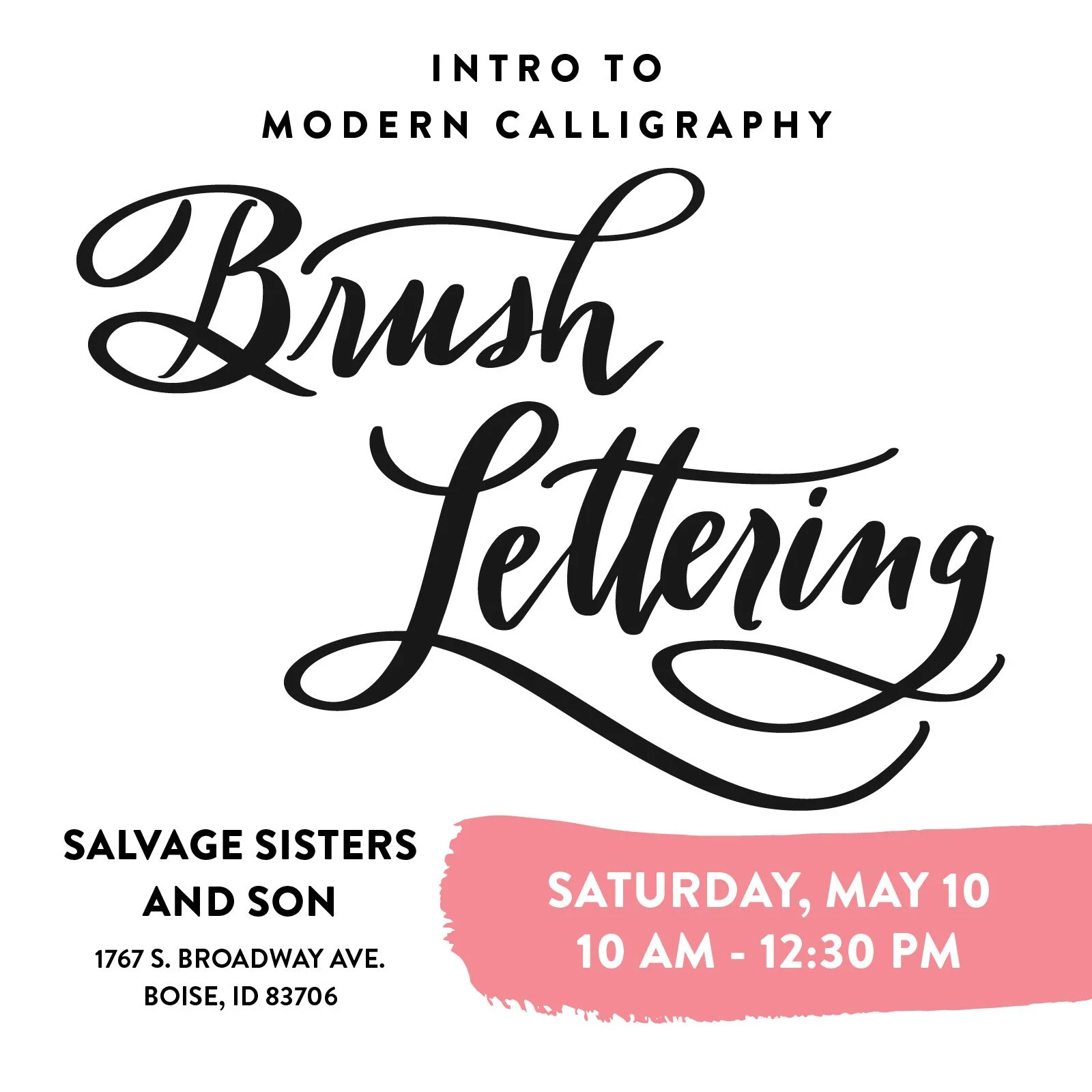 Brush Lettering Modern Calligraphy workshop May 10.jpg