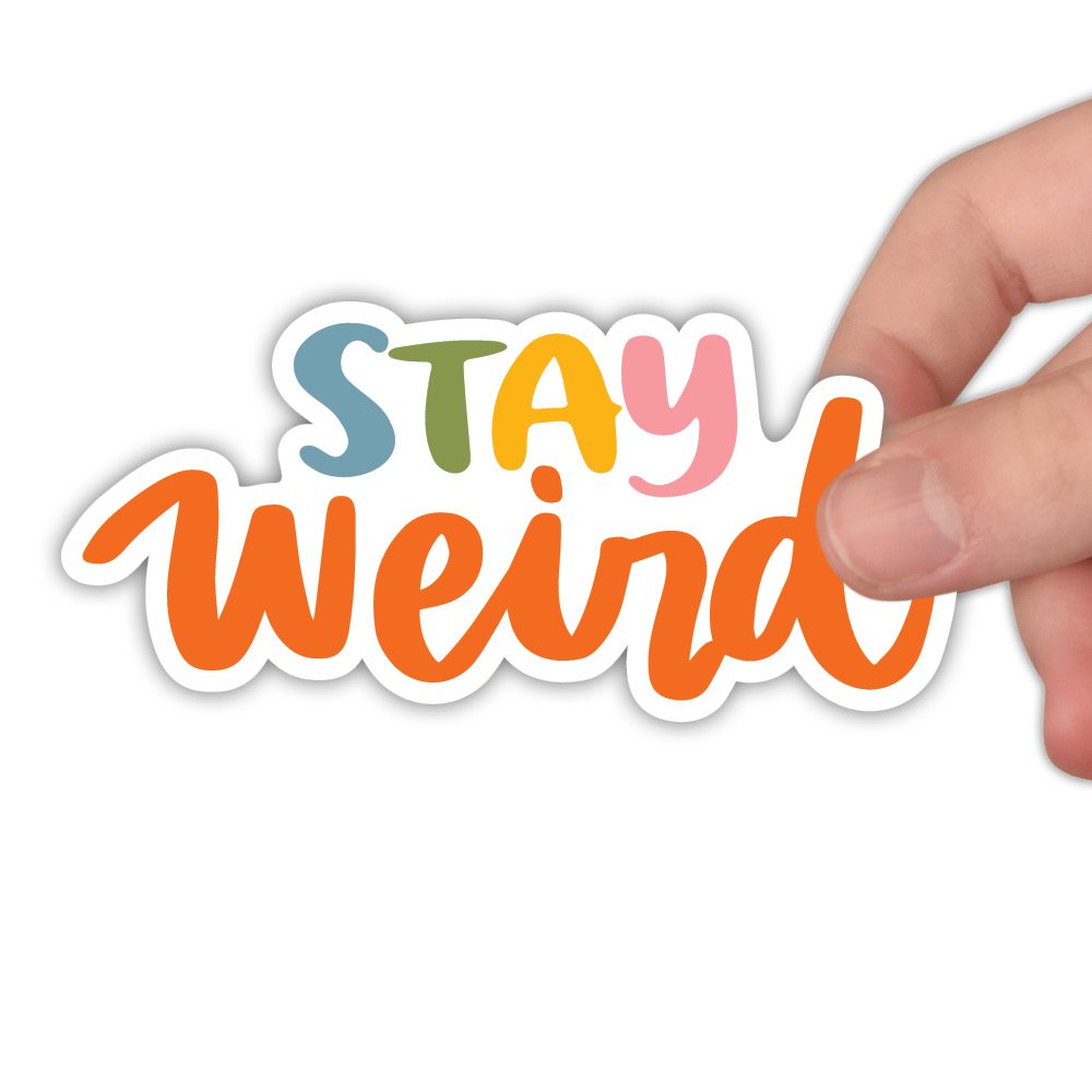 STAY WEIRD hand mockup white.jpg