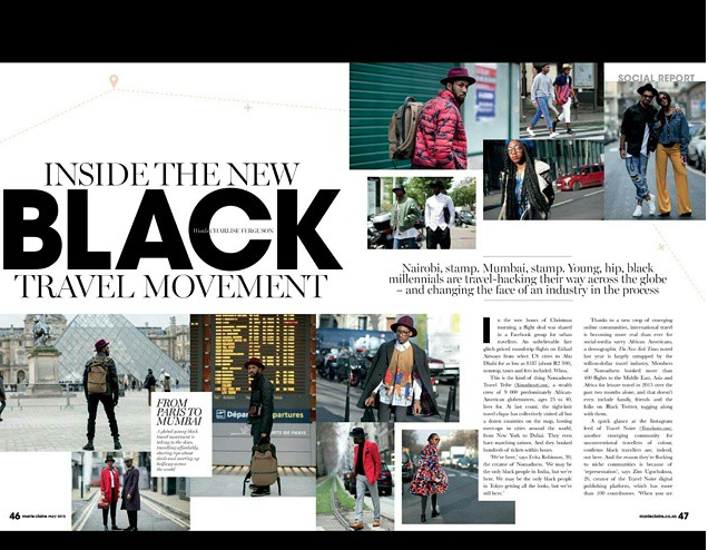 MARIE CLAIRE SOUTH AFRICA: Inside the New Black Travel Movement April 2015