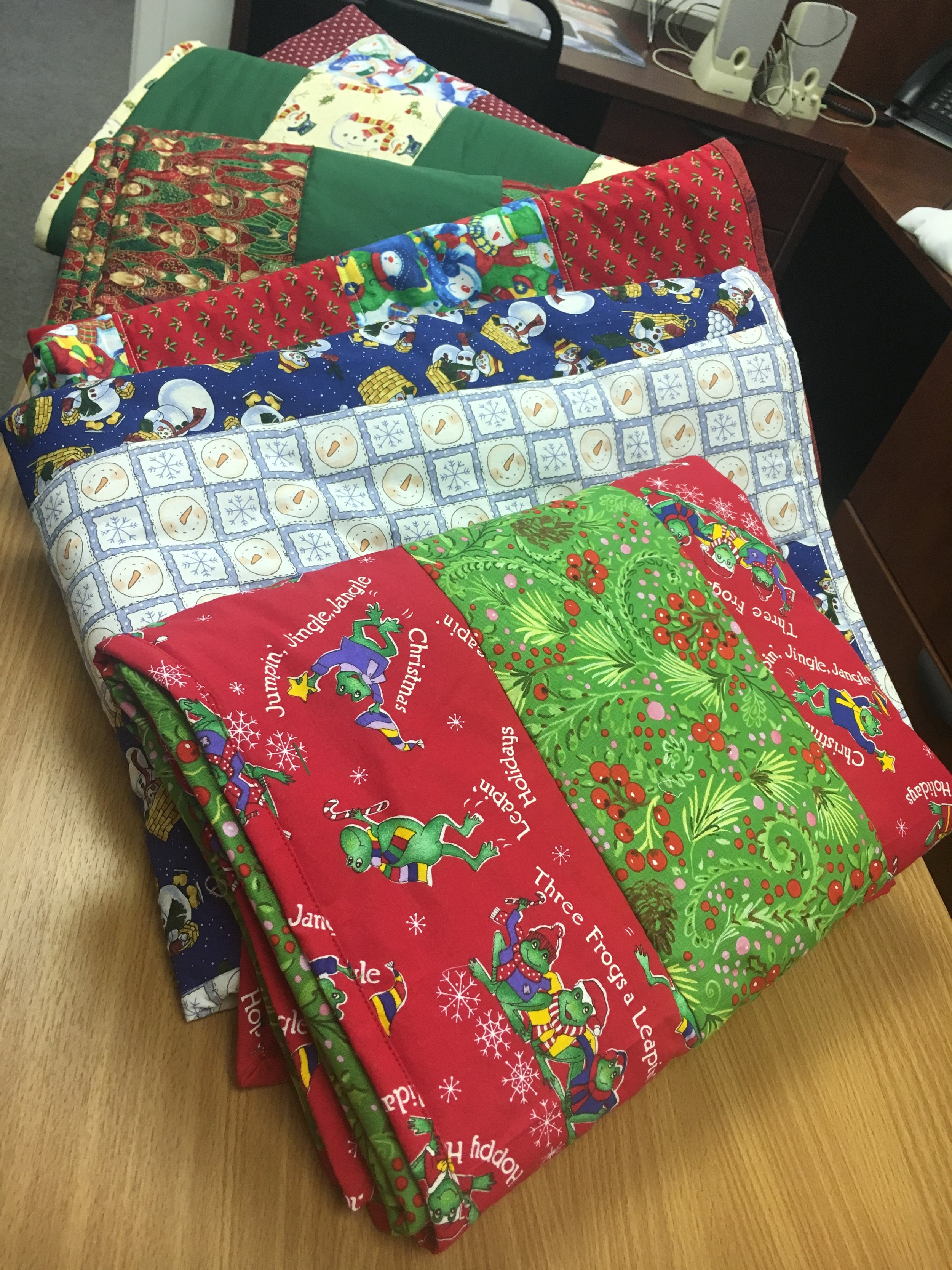 Handmade quilts from Quilting for a Cause New Jersey