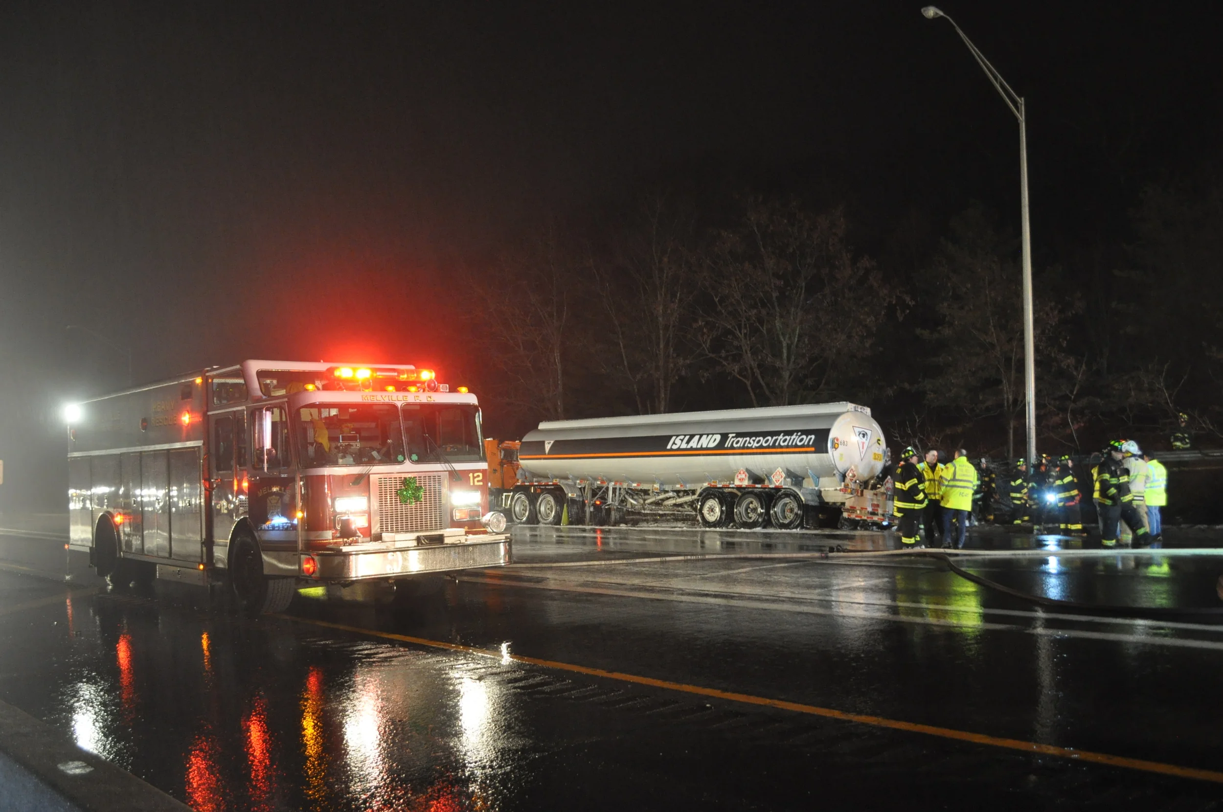Westbound LIE Closed After Tanker Fire