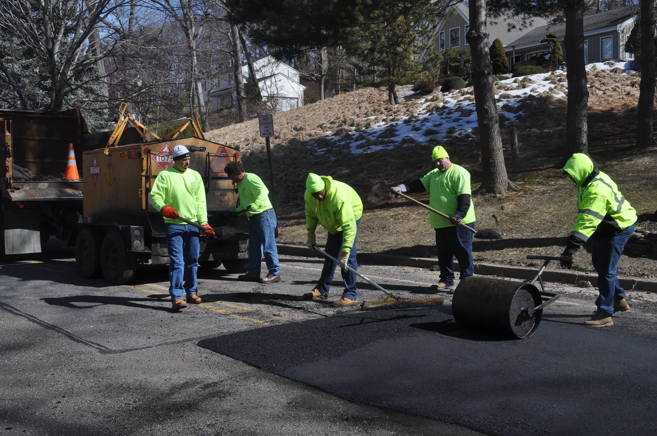 Highway Crews Power Through Potholes