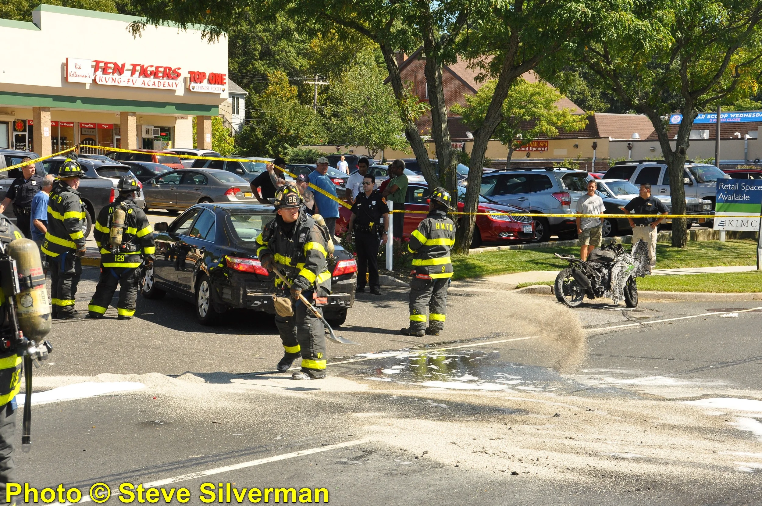 Motorcycle Burns After Crash