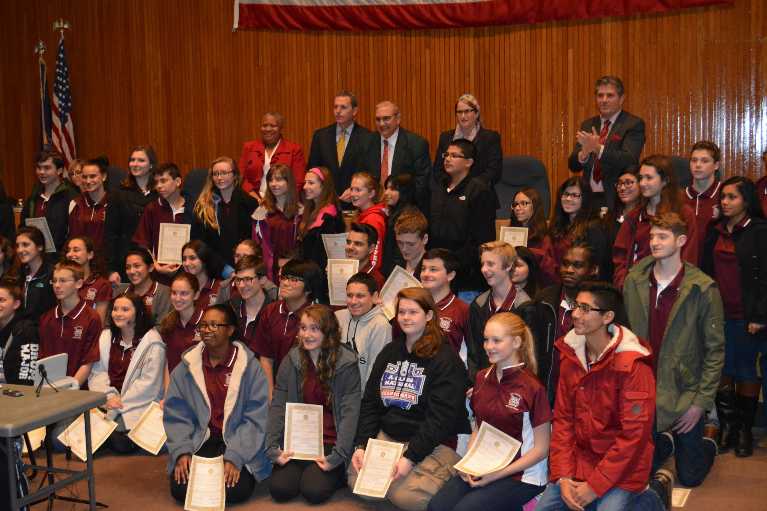 Whitman Marching Band Recognized At Board Meeting