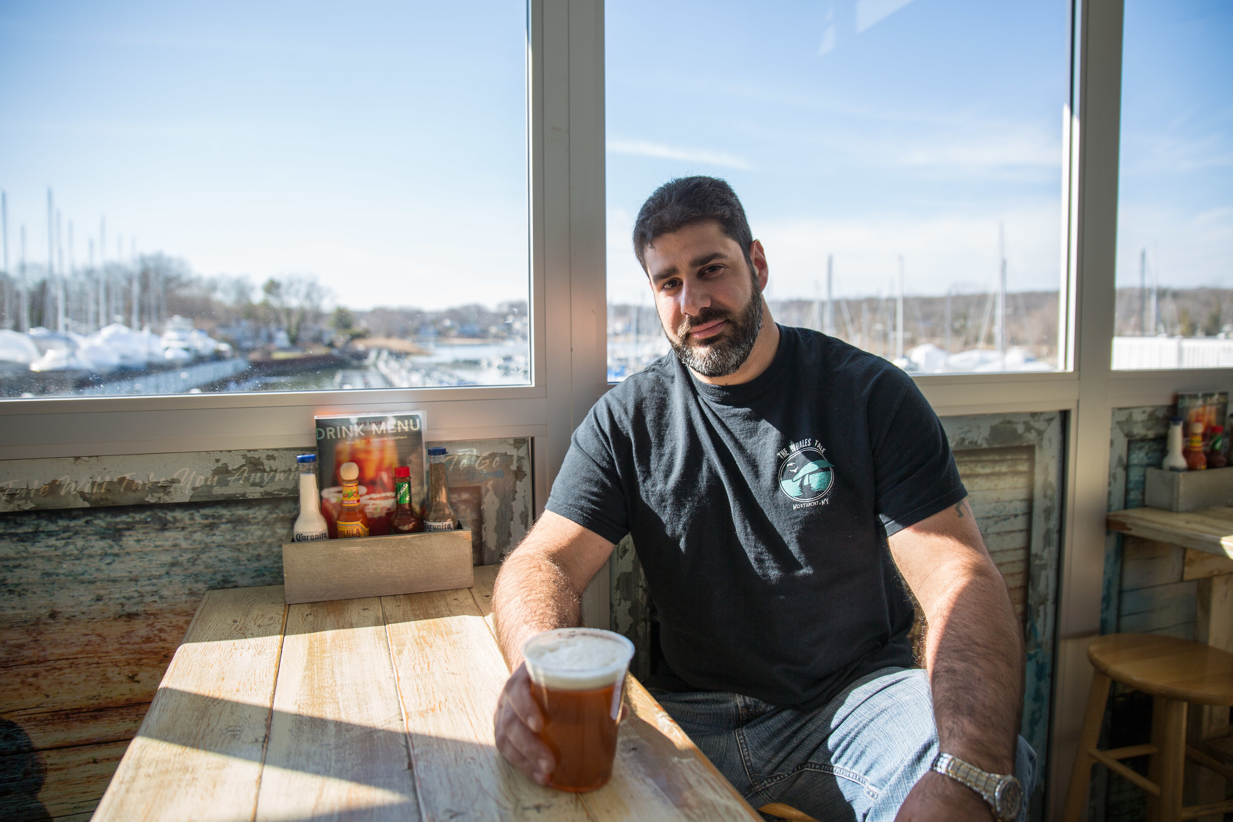 Whales Tale owner Sosh Andriano recently got approval to build Harbor Head brewery next door to his Fort Salonga Road restaurant in the Britannia Yachting Center.