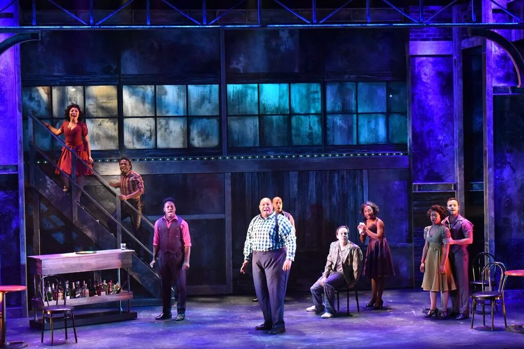 The cast of “Memphis” lights up the stage at the John W. Engeman Theater in Northport. Here, the cast performs “Memphis Lives in Me.”
