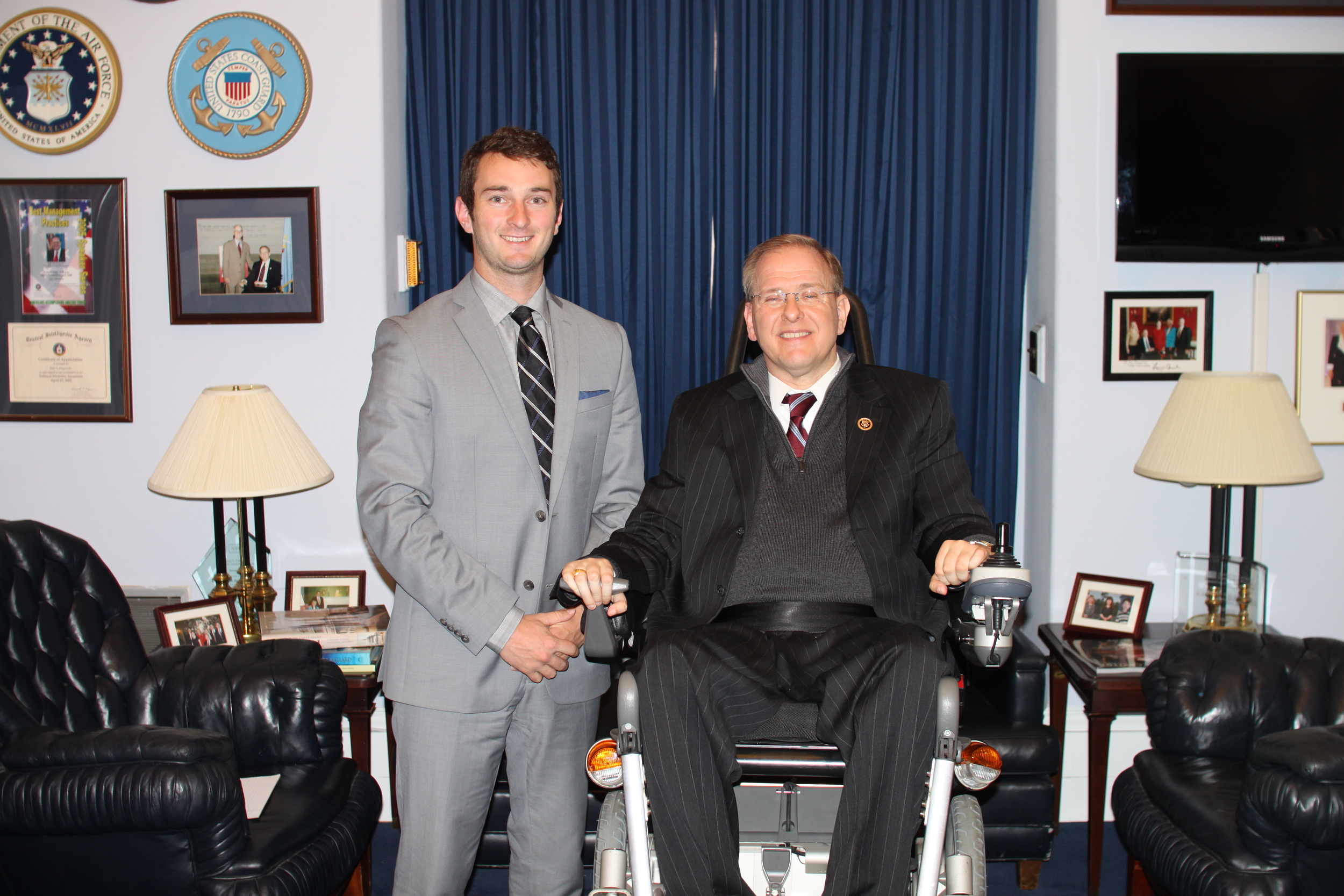 Cory Ryan. a Northport High School grad, has been experiencing day-to-day activities on Capitol Hill as an intern with the office of Rhode Island Congressman Jim Langevin. Photo courtesy Congressman Jim Langevin