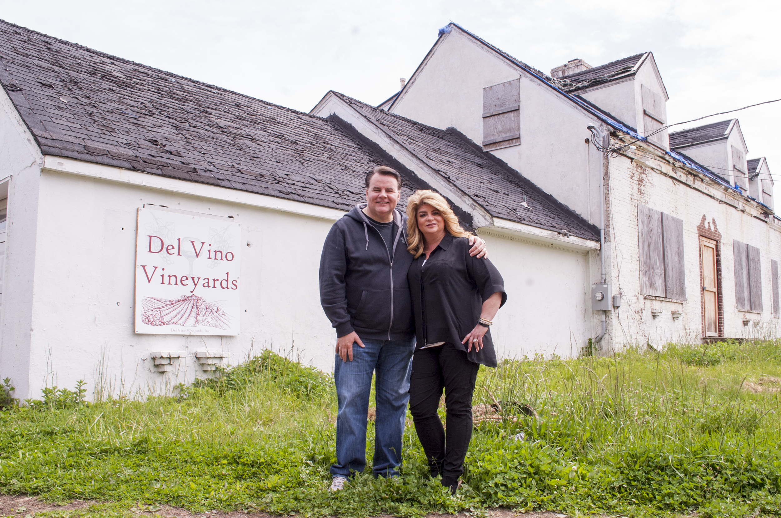 Huntington officials unreasonably restricted Frank Giachetti, above, from moving forward with his proposal to build Del Vino Vineyard on his Norwood Road property in Northport, according to preliminary state findings. Above Giachetti and wife Lisa are pictured on the property.
