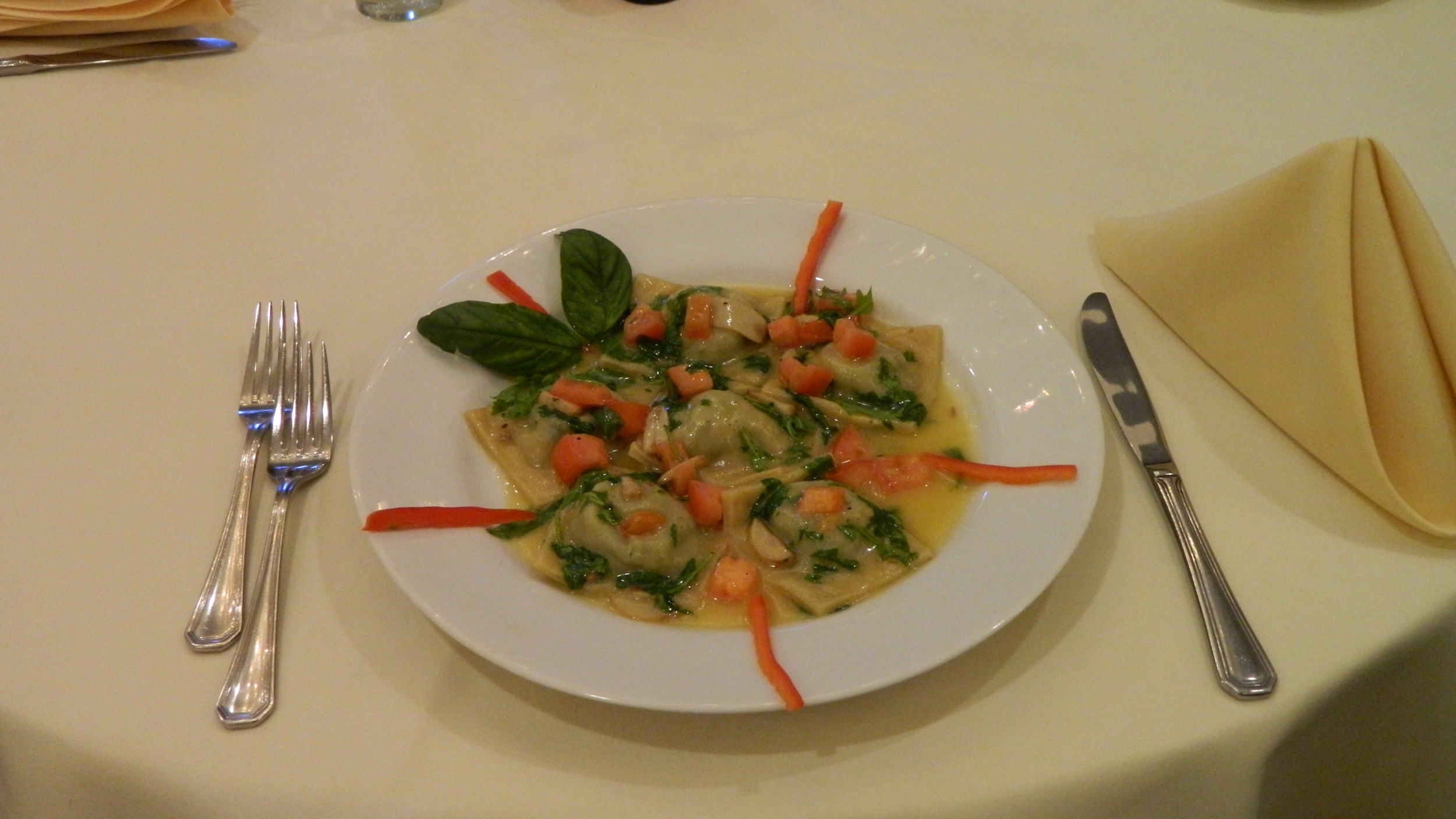 The Ravioli di Rabe at Cinque Terre is the perfect dish for pasta lovers.
