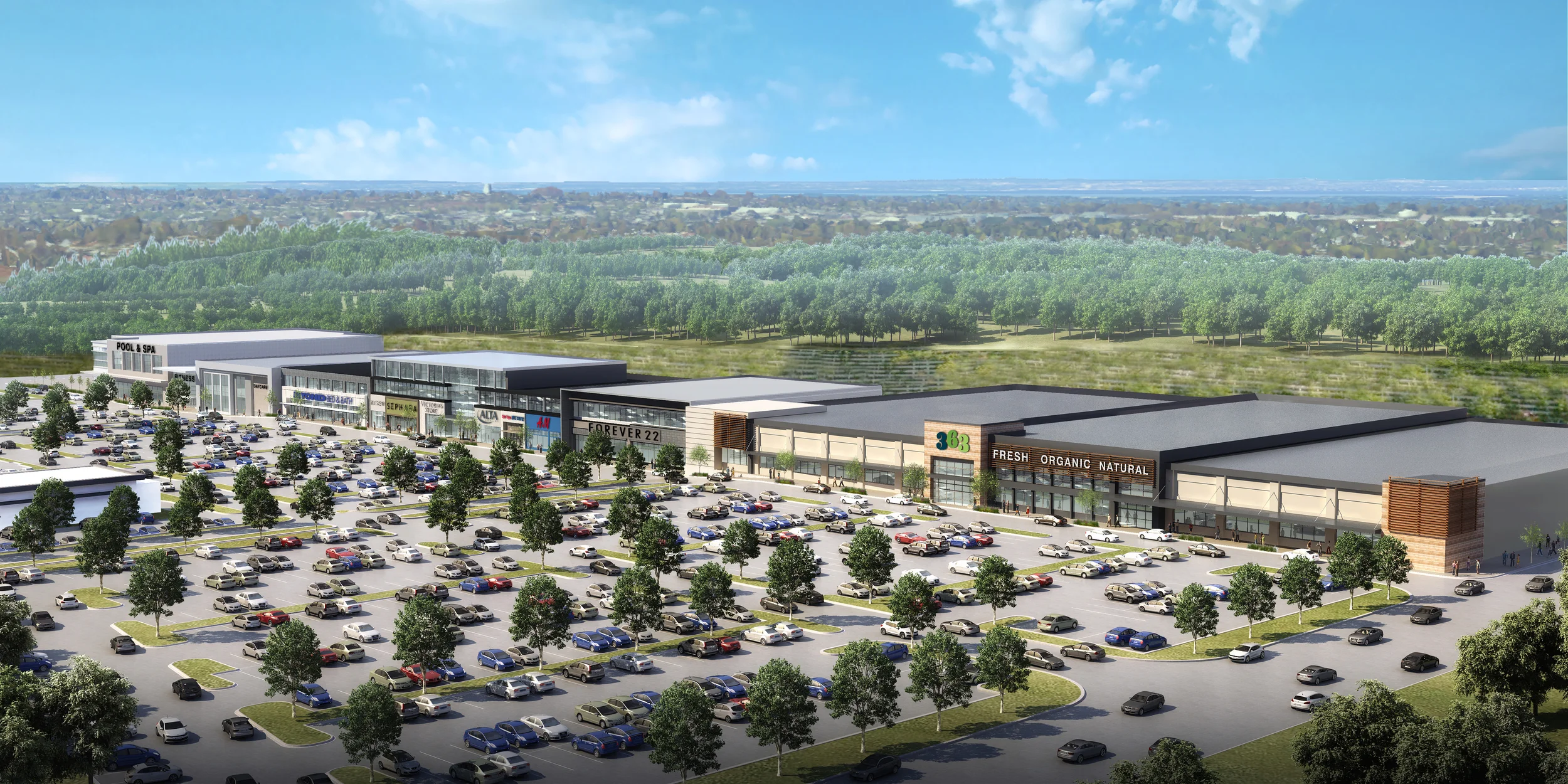 Hundreds of people packed Huntington Town Hall on June 22 for a public hearing at the Planning Board meeting seeking input on an amendment to the town’s comprehensive plan in regards to a hotly disputed proposal to build a 486,000-square-foot mixed-use shopping center on Jericho Turnpike in Elwood. Rendering provided by Kouros Torkan