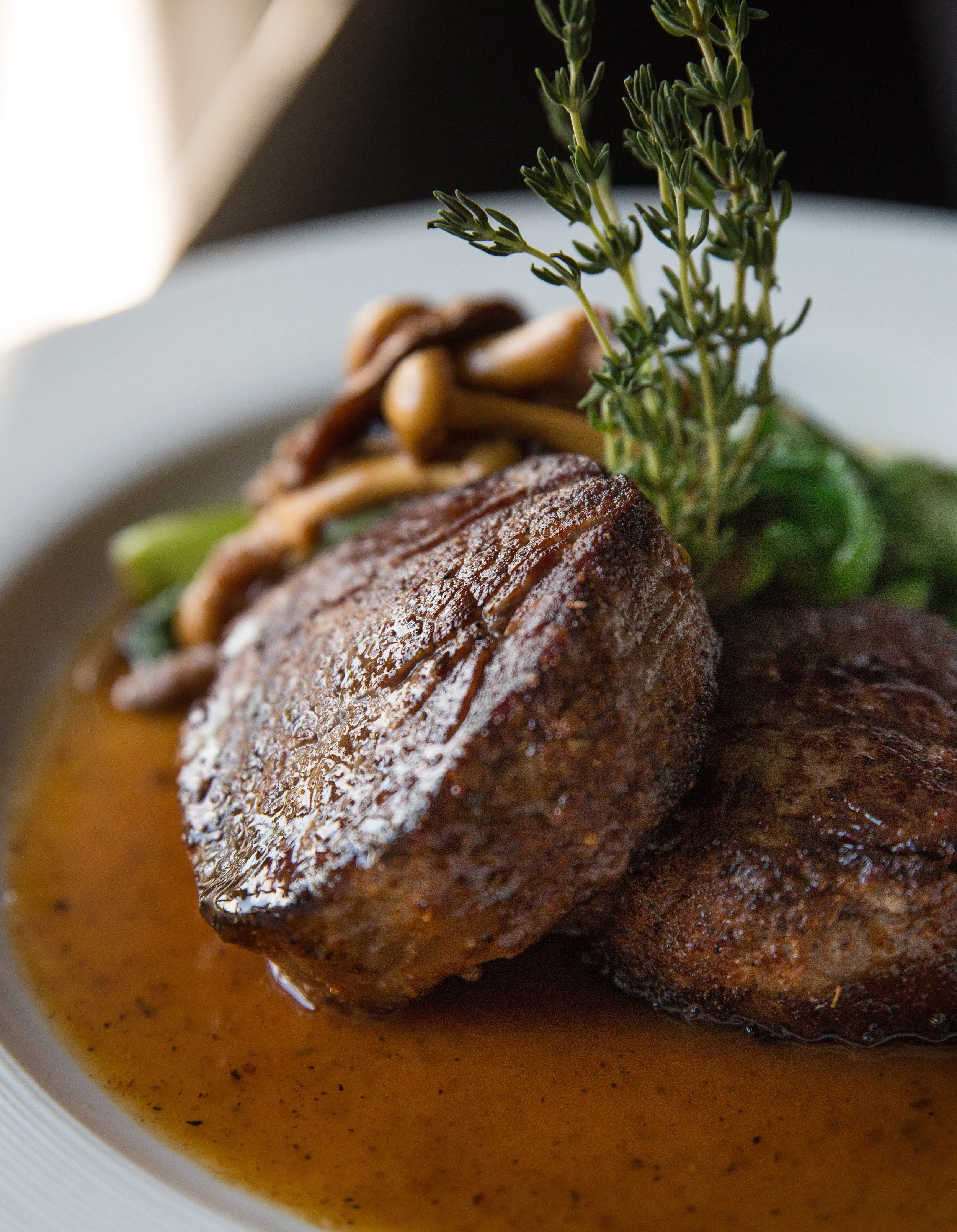 The Cajun Filet Mignon at Nisen Sushi serves a classic filet mignon with a medley of mushrooms, with a helping of buttery Japanese seven-spice sauce.