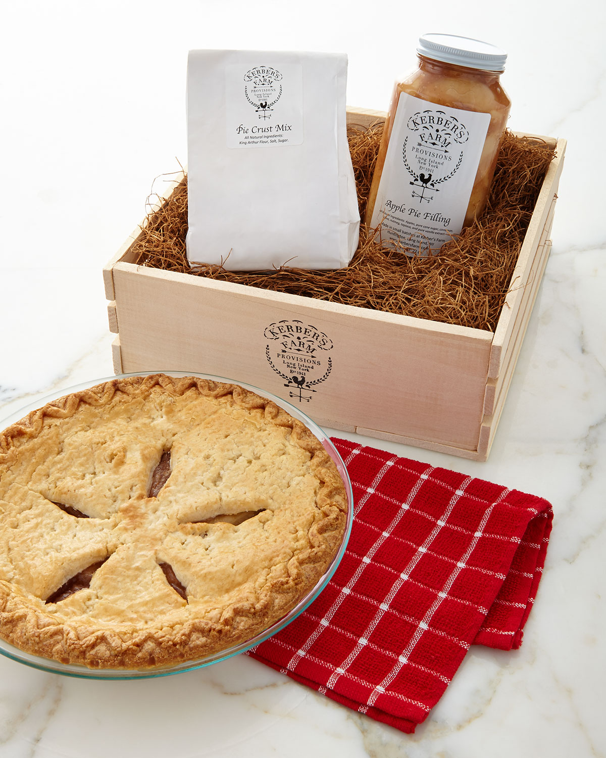 Huntington-based Kerber's Farm is selling a variety of different kits, such as the Apple Pie Kit above, through Neiman-Marcus stores.