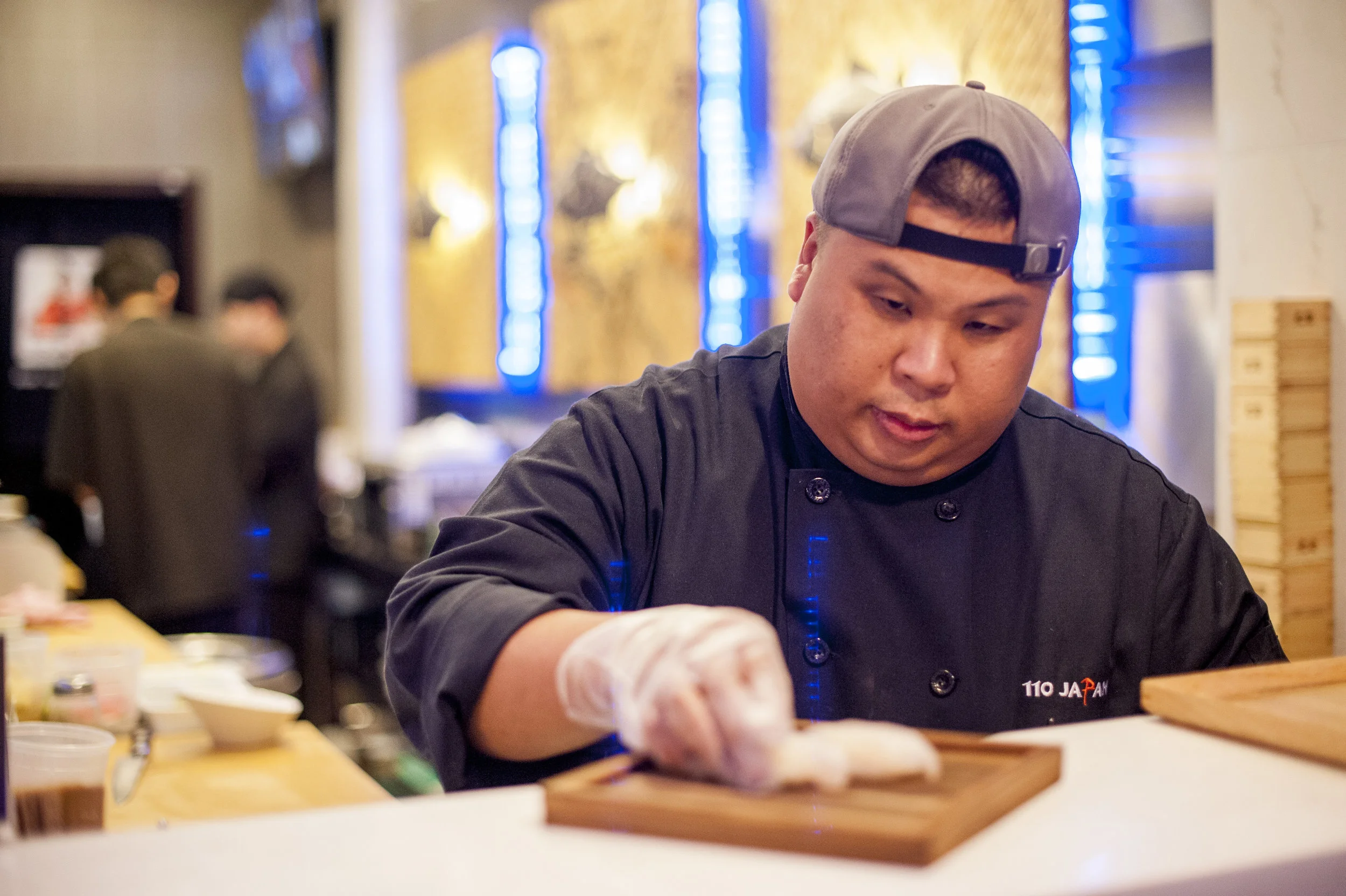 Chee Meng So, executive chef of 110 Japan, prepares some sushi, believing that food made from the heart always tastes better.