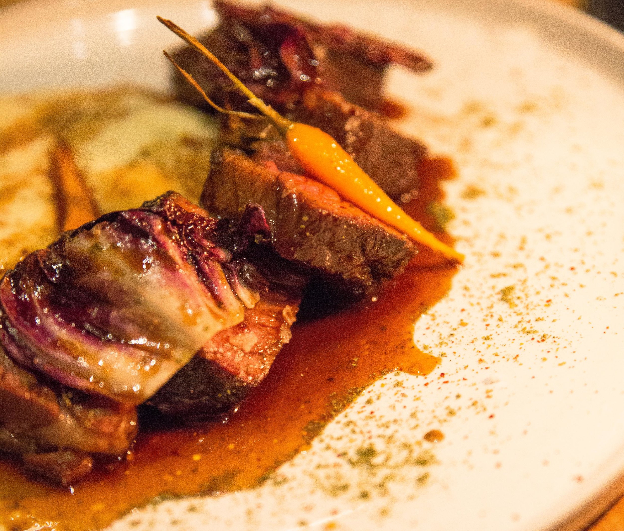 The Smoked Black Angus Short Rib at Jema pack a deep savory flavor that our Foodies found powerful.