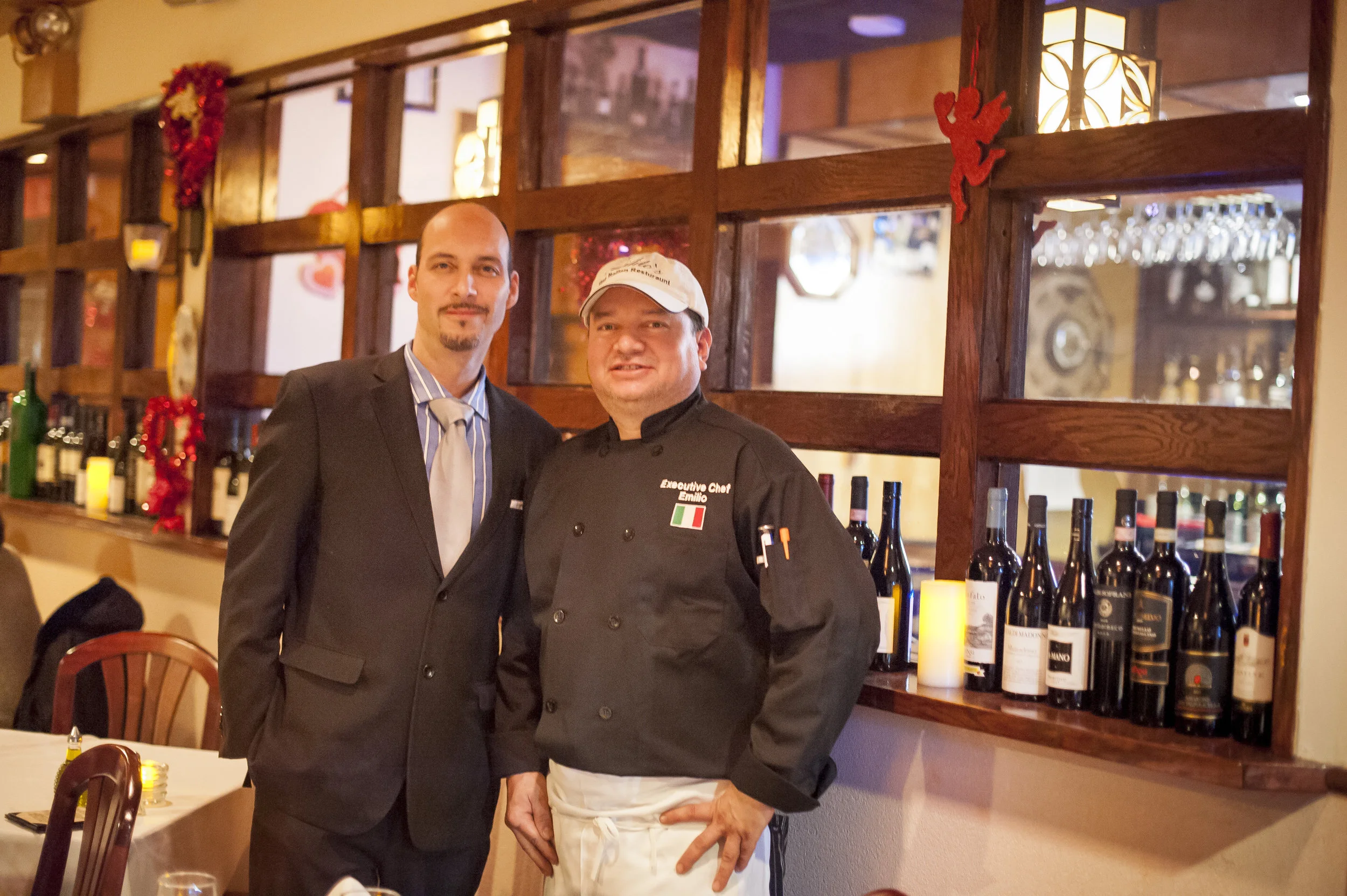 Frank Morello, left, general manager of Milito’s, and owner and head chef Emilio Valle have teamed up to bring together more than 30 years of experience in the fine art of Italian cuisine.