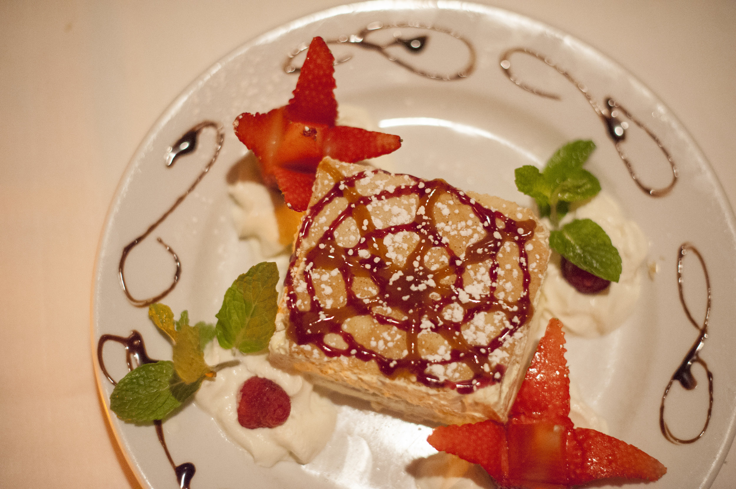Homemade Napoleon cake at Milito’s combines a crust that’s an ideal backdrop for the freshly whipped cream.