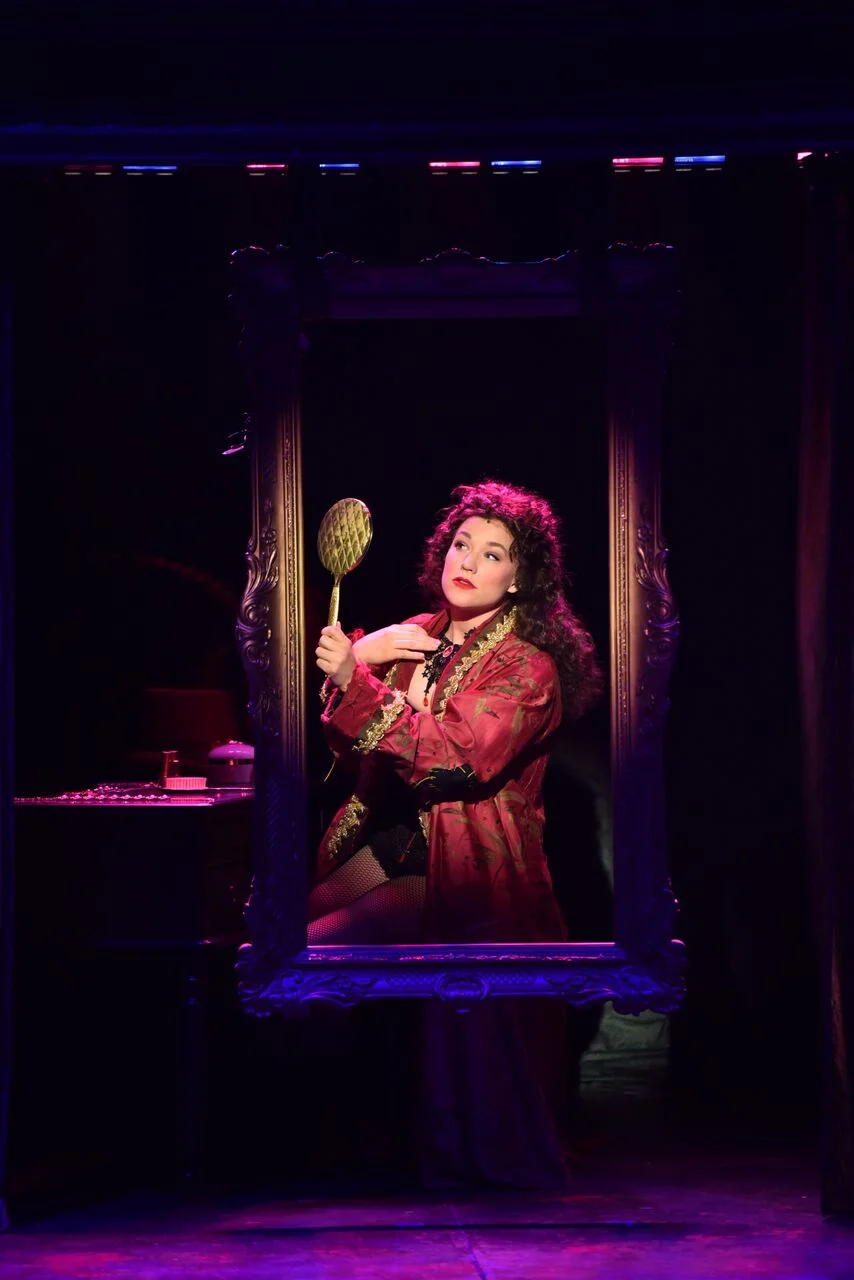  Caitlyn Caughell (as Lucy Harris) commands the stage during “Bring on the Men.” 
