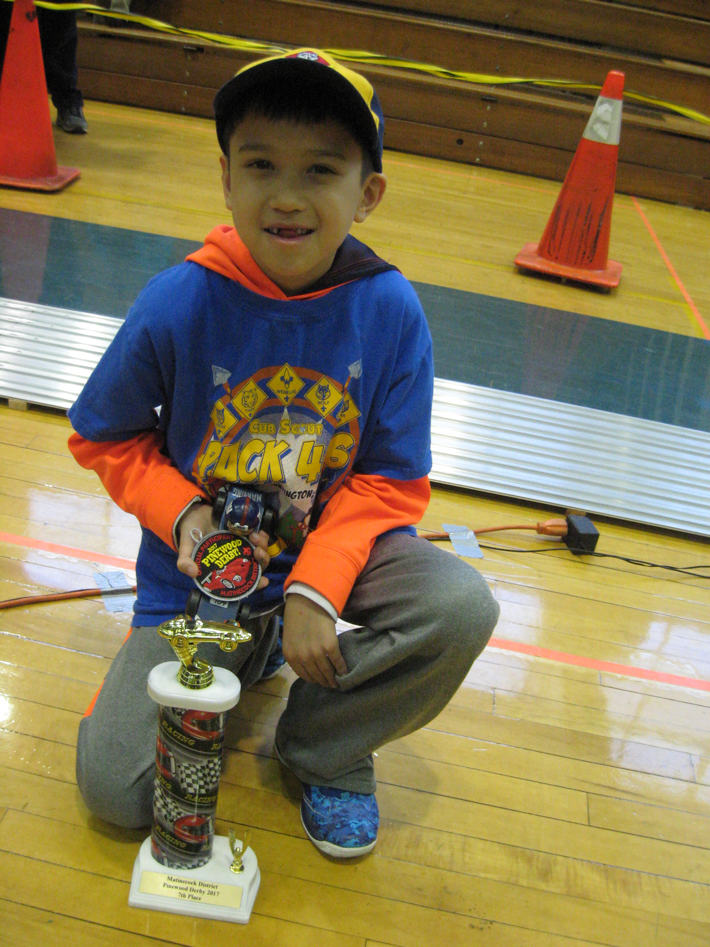  Seventh-place winner Christopher R., of South Huntington’s Pack 406 