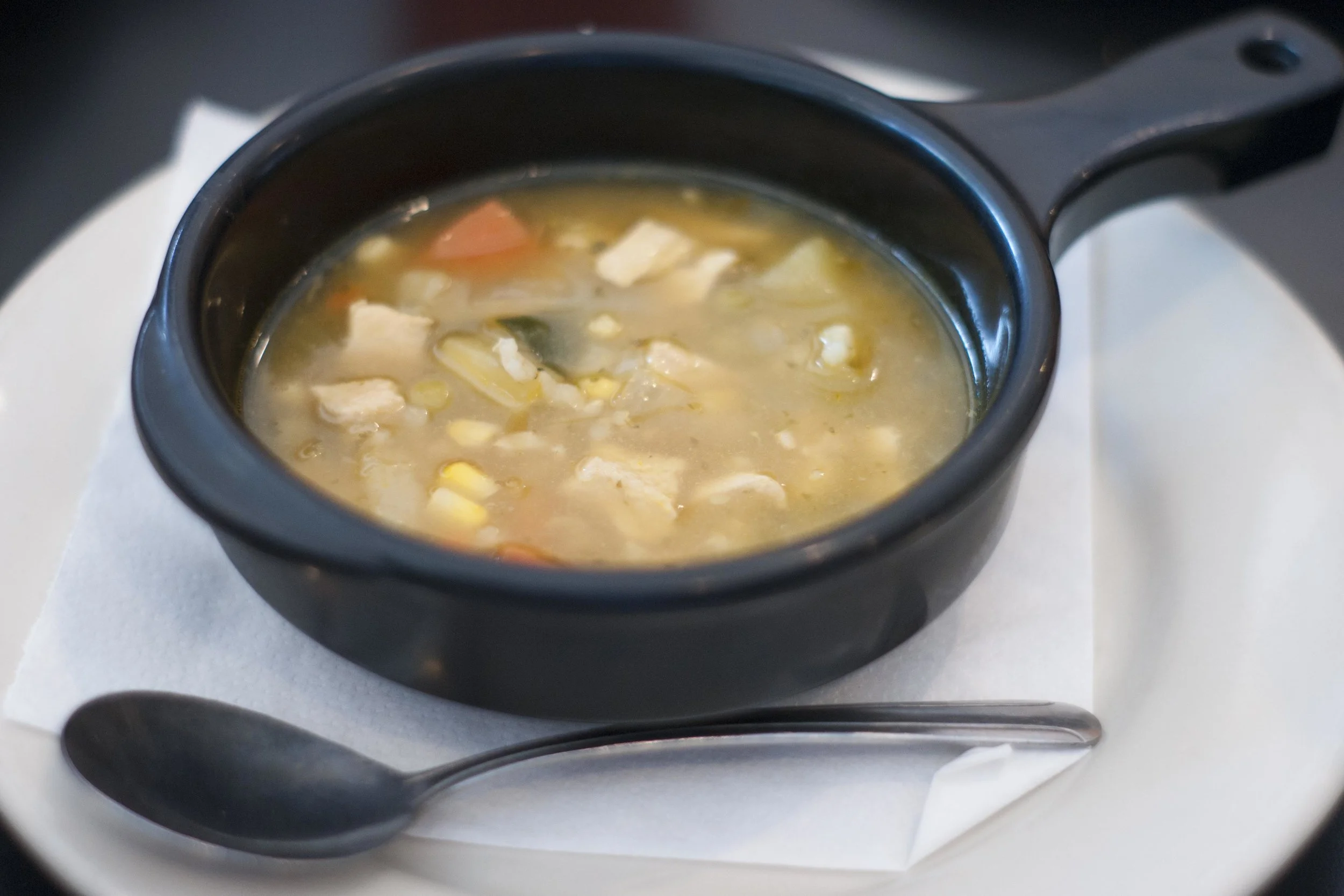  Batata’s chicken vegetable with brown rice soup is $4.95 for a 12-ounce and $6.45 for a 16-ounce.    