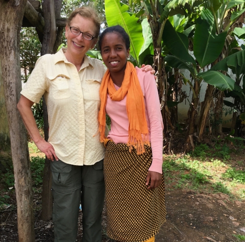 Photo provided by Diane Powers Diane Powers, left, president and founder of Madaworks, pictured with Julie Rakotozafy, the first girl that Madaworks provided scholarship funding, during her recent visit to Madagascar.