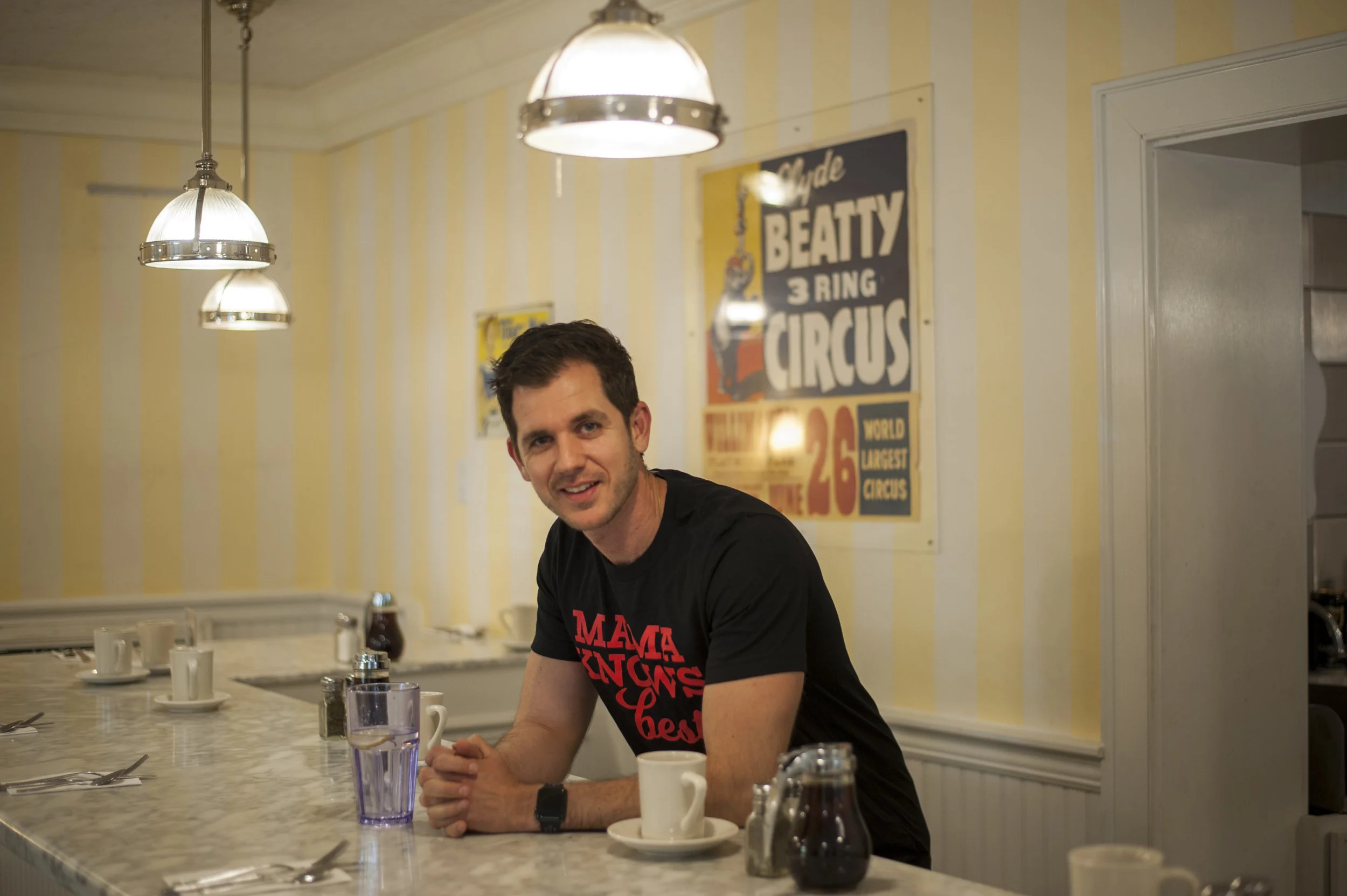   Long Islander News photos/David Weber  Sweet Mama’s owner Marios Patatinis said he’s transforming the establishment from a diner to premiere breakfast and brunch restaurant with a revitalized menu that’s planned to debut next month 
