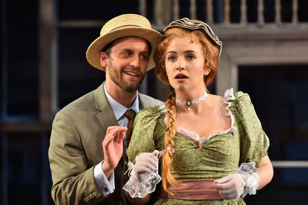  Brianne Kennedy, as Ado Annie pictured with Danny Gardner, as Ali Hakim, who never fails to make the audience laugh while onstage. 