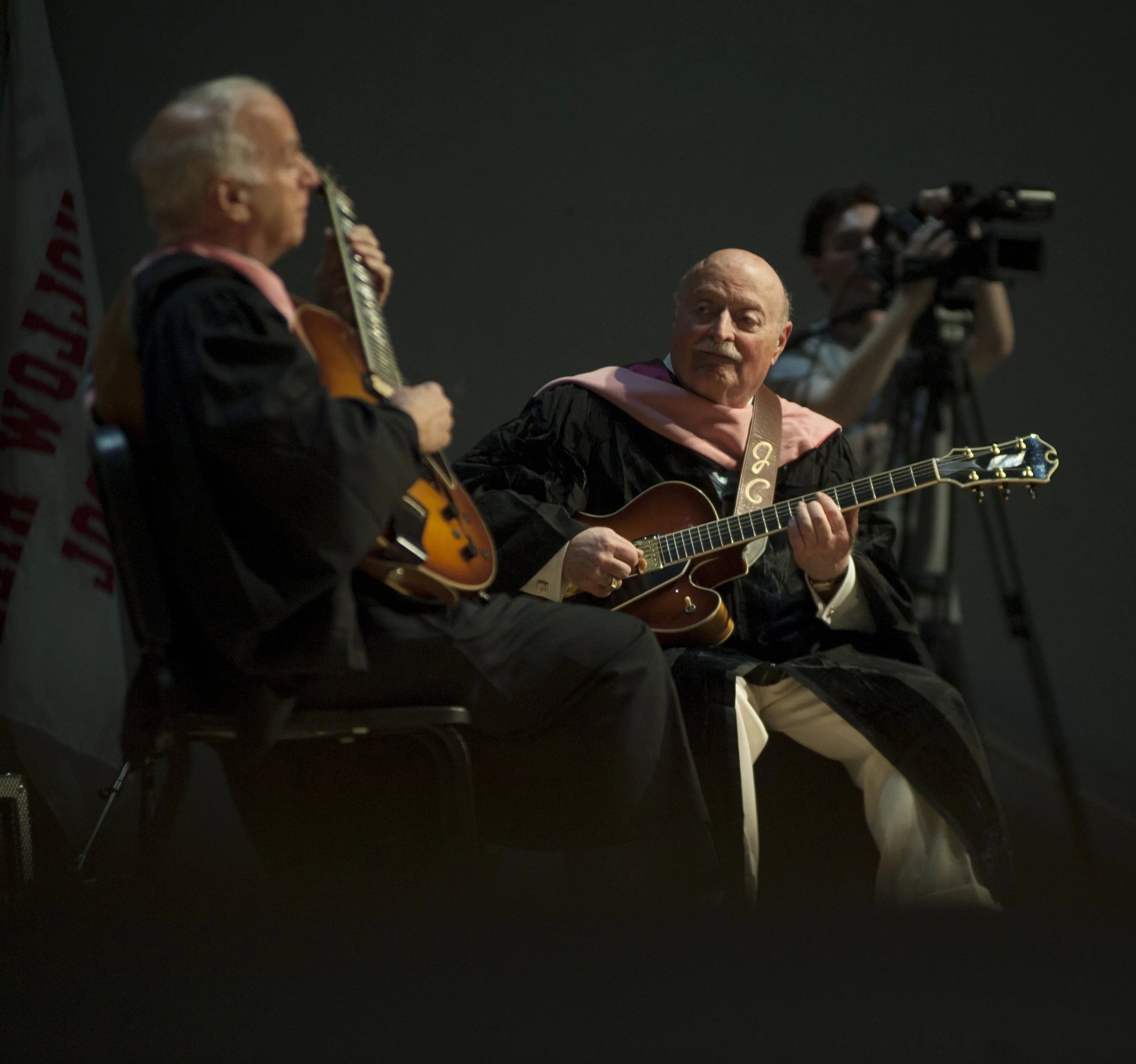   Long Islander News photos/David Weber   Joseph Carbone, center, performs with Peter Rogine. 