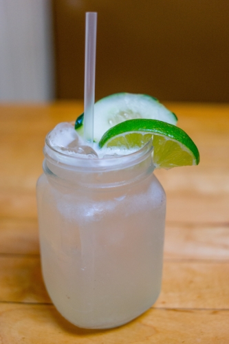 Top off with Amanda’s Cucumber Fizz, which mixes together cucumber infused vodka with a splash of St. Germaine elderflower liqueur, sour mix and club soda, garnished with a slice of cucumber. 