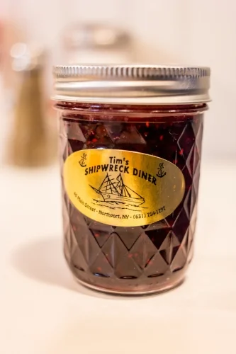  The homemade jam at the diner features a sweet mix of blueberries, strawberries and raspberries, sold to take home at $8 a jar. 