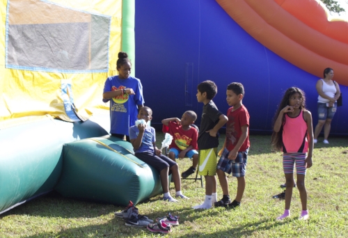  « The bounce house was a popular attraction at National Night Out.    