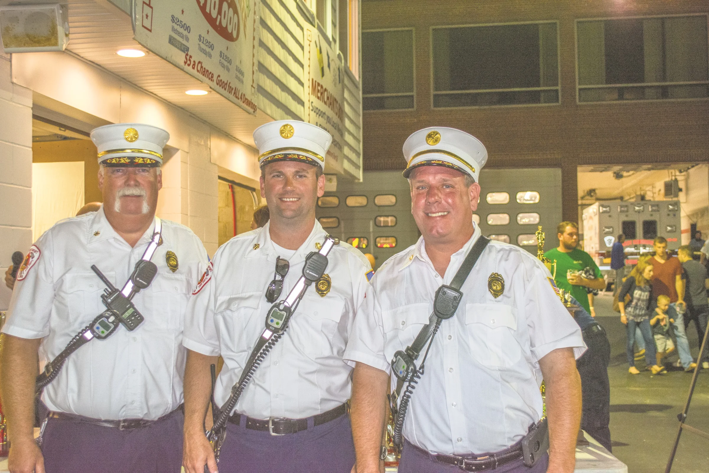  Pictured from left, are; East Northport Fire Department 1st Assistant Chief Dan Flanagan, Chief Dan Heffernan and 2nd Assistant Chief Thomas Bourne.&nbsp; 