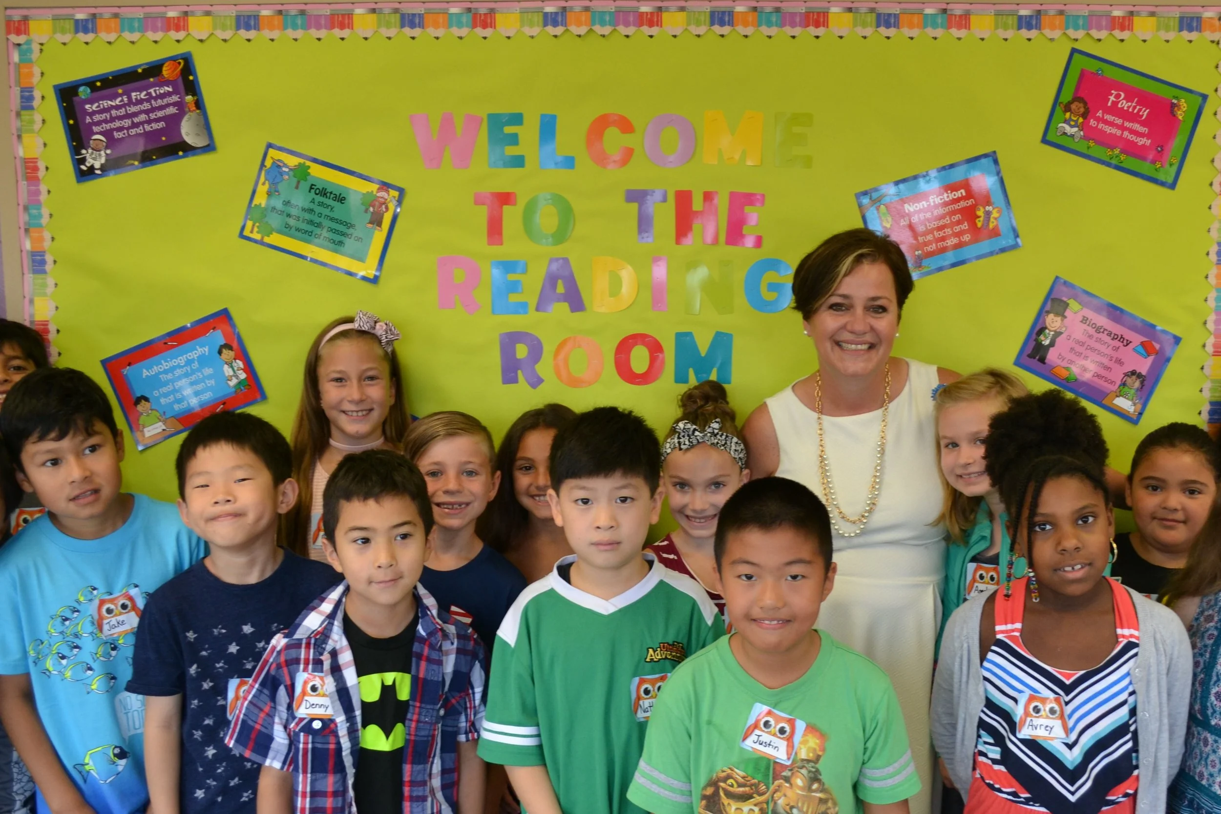   On Tuesday, James H. Boyd Intermediate School students are pictured with Principal Denise Toscano.   &nbsp;Photo/Elwood School District  