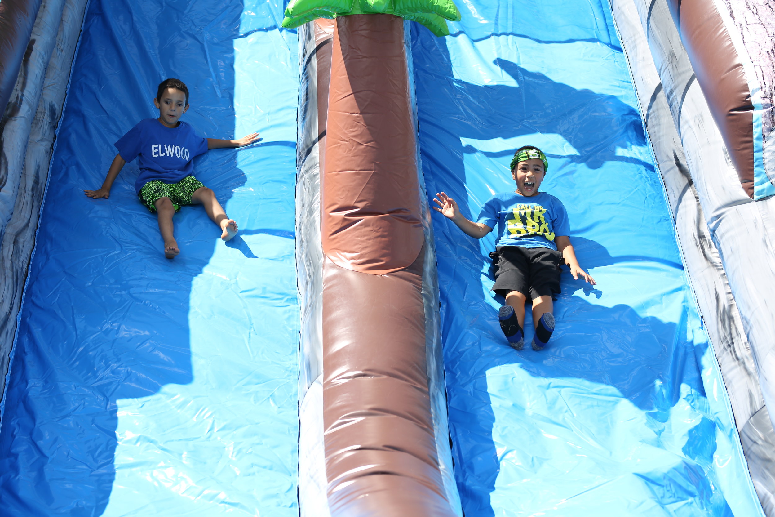   The bouncy slides were one of the many fun rides for children of all ages. &nbsp; Photo by Steve Bartholomew  