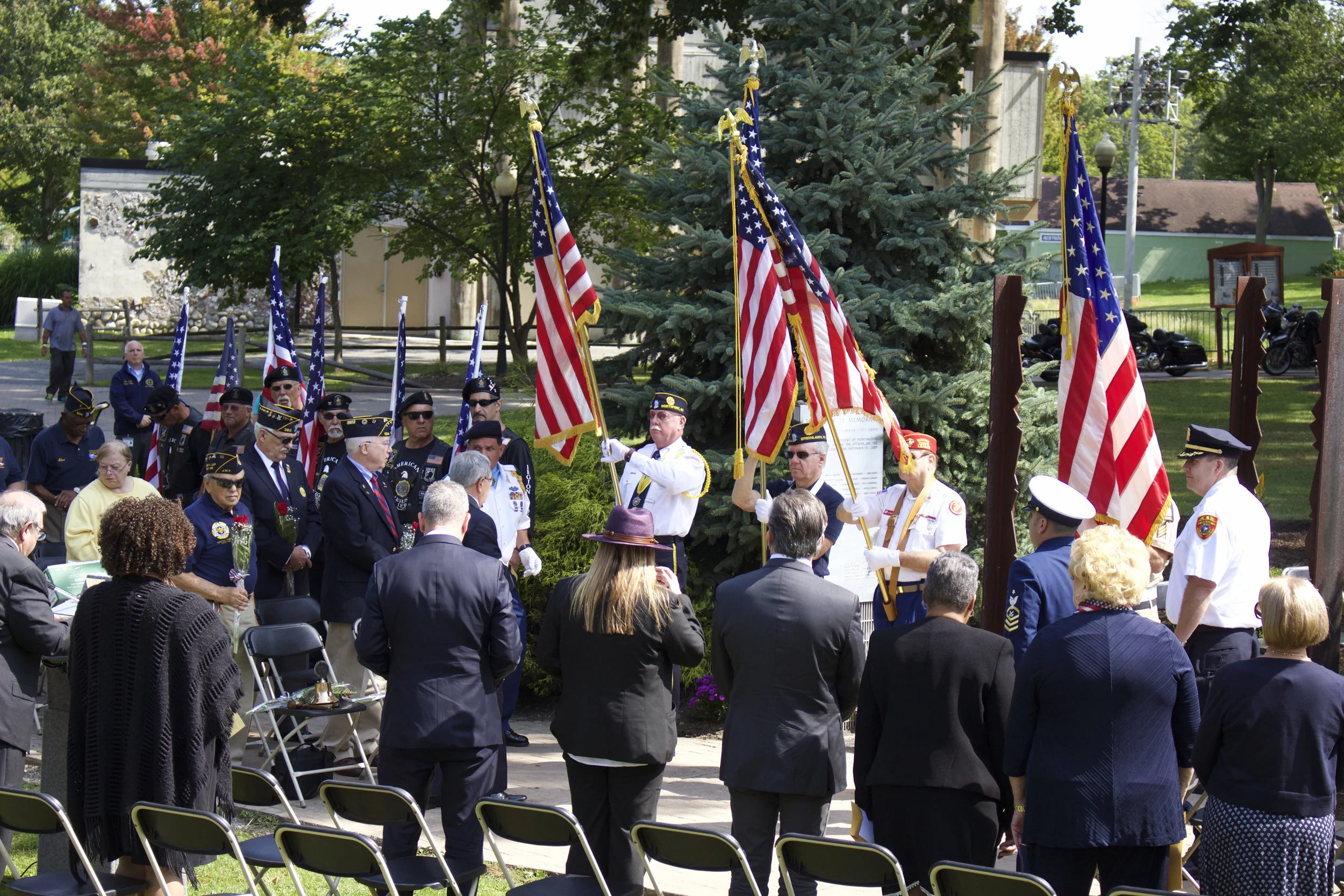   The Town of Huntington hosts the 9/11 Memorial ceremony in remembrance of the Huntington residents who were killed in the attacks.   Long Islander News photos/Janee Law  