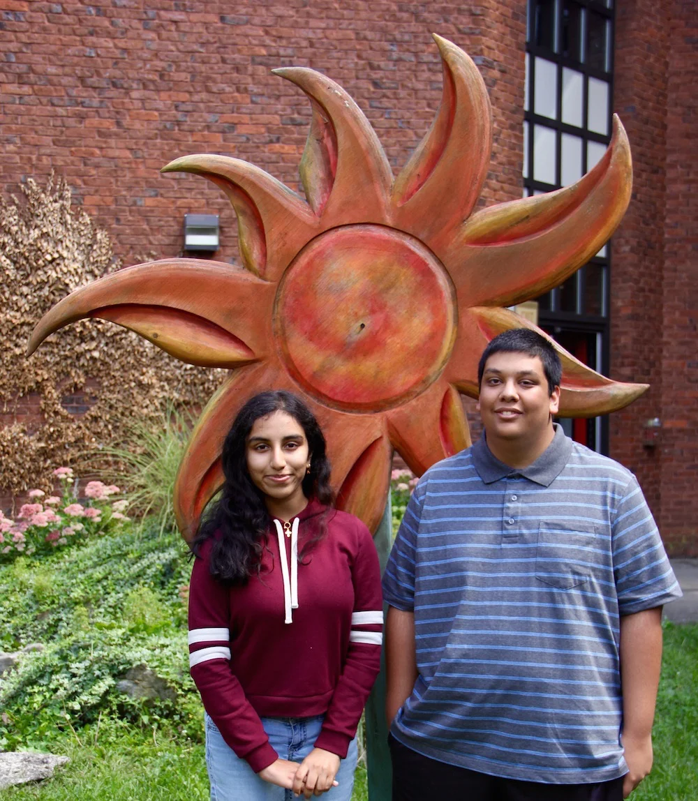   Half Hollow Hills West seniors Irene Antony and Adam Kaushik.   Photos/Half Hollow Hills School District  