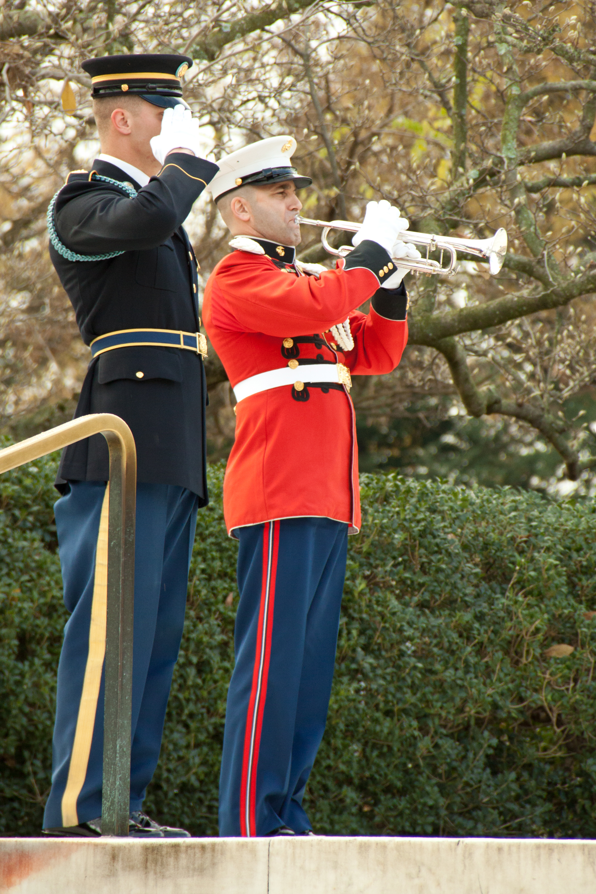   Master Gunnery Sgt. John Abbracciamento, trumpeter and cornetist of “The President’s Own” U.S. Marine Band, said he’s’ looking forward to next month’s performance in Dix Hills.   Photo Courtesy of U.S. Marine Band Public Affairs  