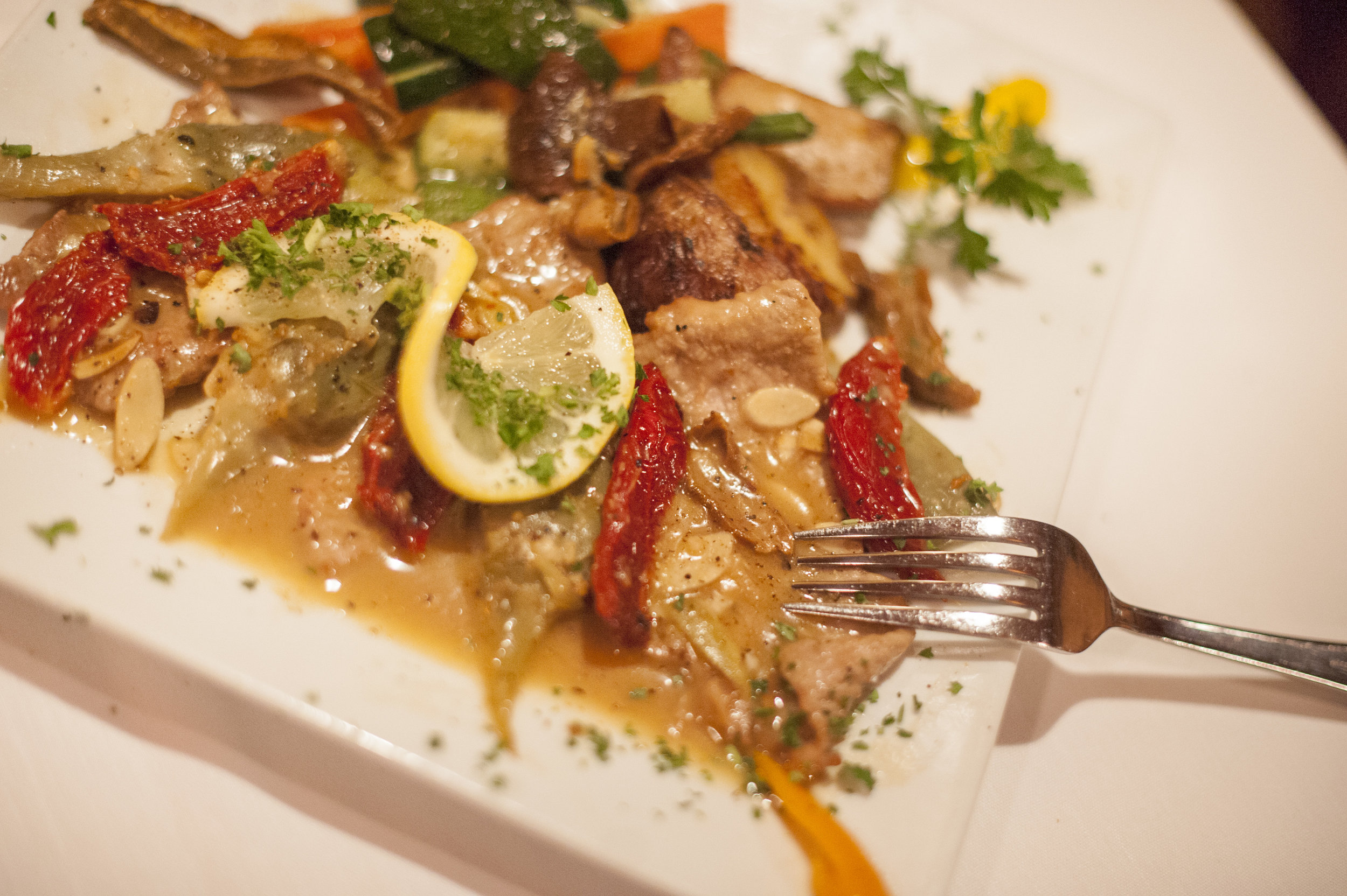   The veal carciofi from Milito’s.&nbsp;  Long Islander News Photo/File  