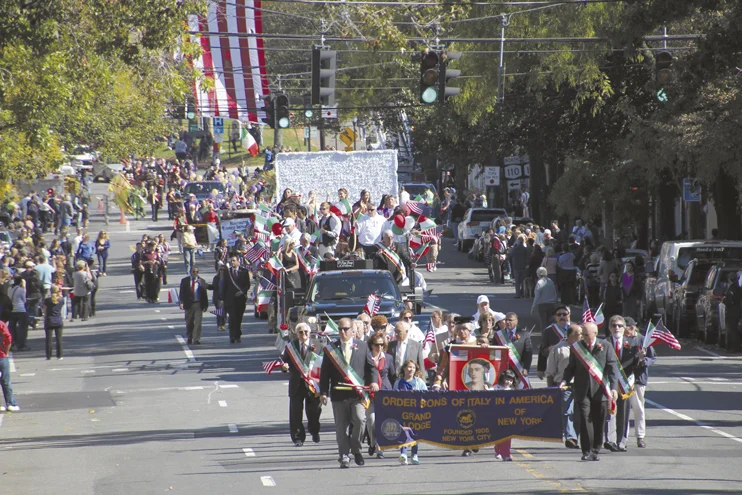 Main Street in Huntington village will be covered in the colors green, white and red on Oct. 8 for the Annual Long Island Columbus Day Parade. Long Islander News Photo/Archives