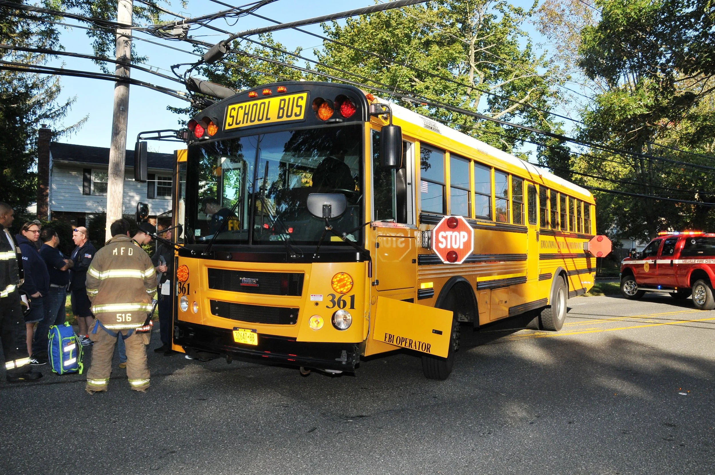 FD: Car Collides With Half Hollow Hills School Bus With 18 Kids On Board